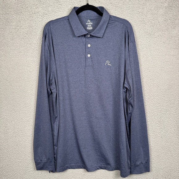 Rhoback Other - Rhoback Polo Men XXL Heathered Blue Performance Golf Stretch Preppy Lightweight